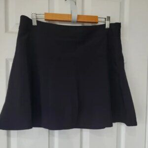 Athleta Black Side Zip Athletic Skirt Back Zip Pocket Size:14
